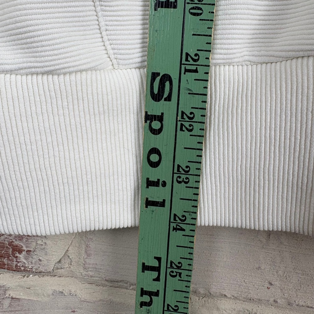 Varley Acadia Half Zip Ivory Ribbed Ottoman Pullover Kangaroo Pocket S - Picture 8 of 11